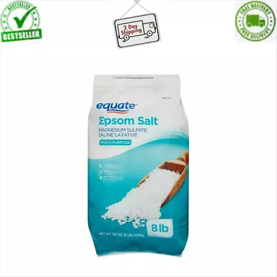 Equate Epsom Salt Magnesium Sulfate 128 Oz (8lb) Unscented - Free Shipping • $9.99