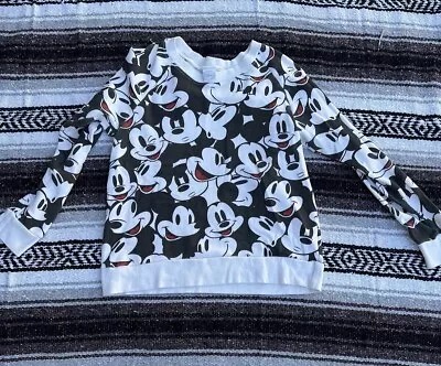 Disney Minnie Mickey Mouse Womens Small Crew Neck All Over Print AOP S #77 • $9.99