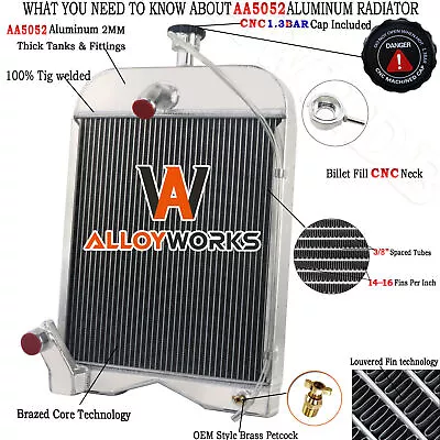 Radiator For Massey Ferguson 135 20 2135 OE#1660499M92 1660499V94 ALLOYWORKS • $159