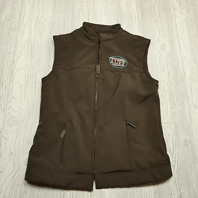 Cowgirl Tuff Company Windbreaker Vest Womens Size M Brown Full Zip Softshell • $37.44