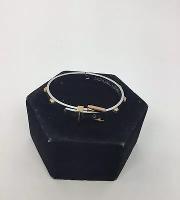 Michael Kors Two-Tone Studded Belt Buckle Bangle Bracelet • $18