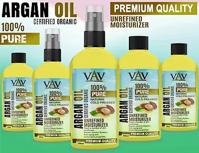 £6.29 • Buy Moroccan Argan Oil 100% Pure Natural For Beauty Skin & Hair Care Nail Body UK