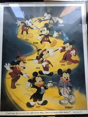 Walt Disney Mickey Mouse Silent Film 1928 1986 22 X 28 Fantasia Steamboat Willie • $80