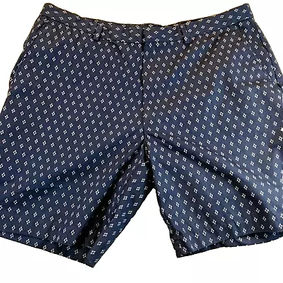 JF J.Ferrar Men's Dress Shorts Blue With Design Size 36 • $9.99