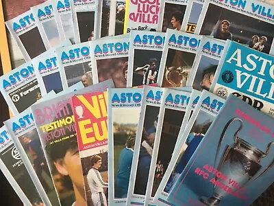 Aston Villa HOME & AWAY Programmes 1981/82 1981 1982 League & Cup Inc. European  • £2.50