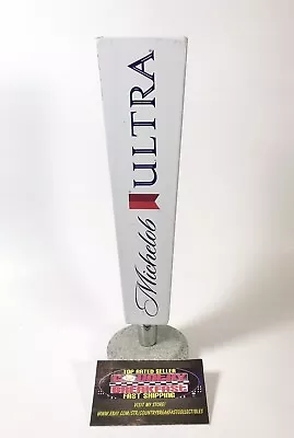 Michelob Ultra Ribbon Logo Two Sided Beer Tap Handle 10” Tall Used Nice • $39.96
