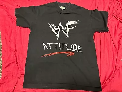 Wwf Attitude Tshirt First Run Come Get Some Vintage Sz L Wwe Wrestling Very Nice • $5.50