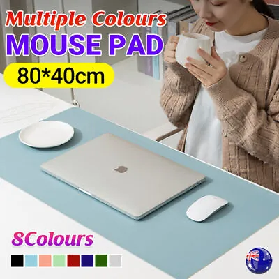 $16.80 • Buy 80*40CM Leather Mouse Pad Gaming Desk Mat Anti Slip Extended Waterproof Mousepad
