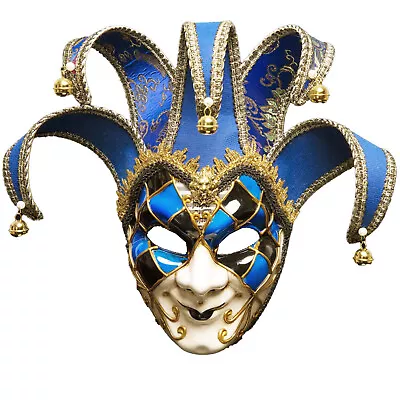 Unisex Mask Cosplay Painted Show Clown Festival Masquerade Dress Ball Halloween • £33.59