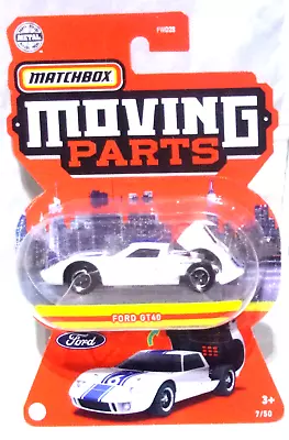 KKar Matchbox -  2022 Moving Parts - #7/50 * Ford GT40 - White • $3.98