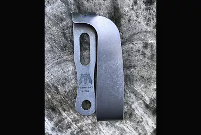 Mummert Knives Slotted Titanium Tumbled Clip • $26.99