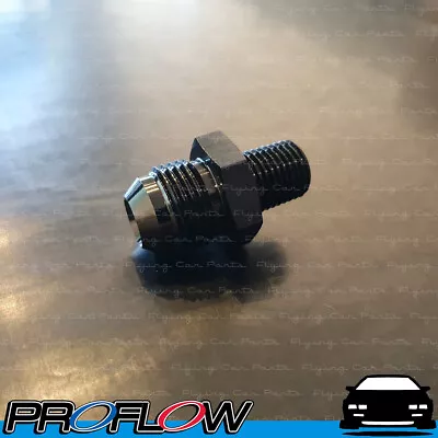 PROFLOW Male AN8 8AN To 1/4  NPT Adaptor Fitting Straight Black • $9.06