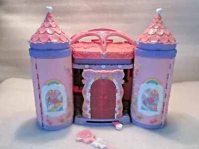 My Little Pony 2005 Pink Crystal Rainbow Castle With Wand Working Three Stories • $22.99