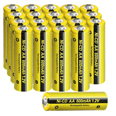 20pcs Rechargeable 1.2v 600mAh NiCD AA Double A Batteries For Solar Lights US • $18.99