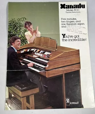Kimball Xanadu Model J900 Organ Brochure 1980s From Don Elkins Music Logan WV • $1.99