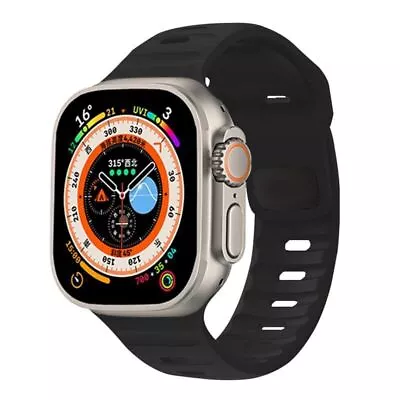 $10.44 • Buy Soft Silicone Strap For Apple Watch Band Ultra 49mm Serise 9/8/7/6/5/4/3/2/1/SE