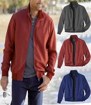 Mens Ex Summer Bomber Jacket Smart Premium Light Weight Coat Big Size S-4XL • £12.98