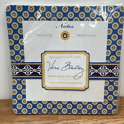 Vera Bradley Note-able Mouse Pad With 50 Sheet Note Pad Things To Do NEW • $19.97