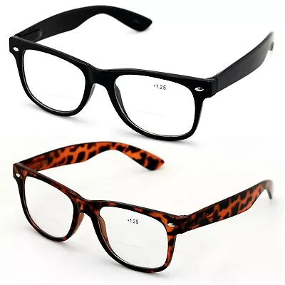 2 Pairs Of Bifocal Reading Glasses - Spring Hinge Bi-Focal Readers - Men Women • $13.95