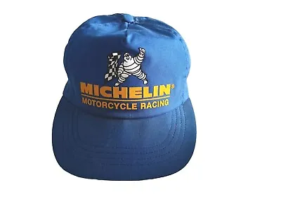 Rare Blue Michelin Motorcycle Racing Snap Back Cap • $49