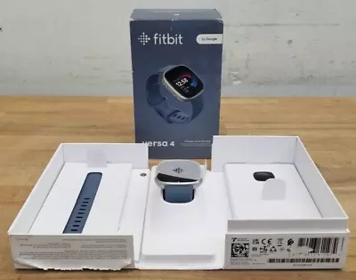 Fitbit Versa 4 Health & Fitness Smartwatch FB523SRAG-US Waterfall Blue -OPEN BOX • $0.99