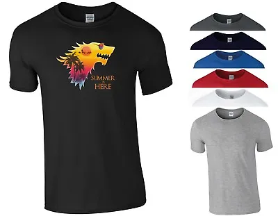 Game Of Thrones T Shirt Summer Is Here Parody GOT Wolf Jon Snow Gift Men Tee Top • £12.99