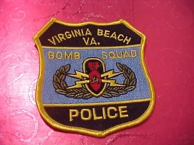 Virginia Beach Virginia Bomb Squad Police Patch Shoulder Size Unused Not A Badge • $12.95