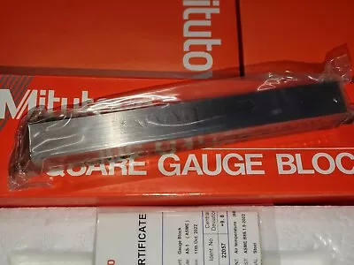 New Mitutoyo 8” Steel Square Calibration Inspection Gauge Gage Block AS-1 • $239.95