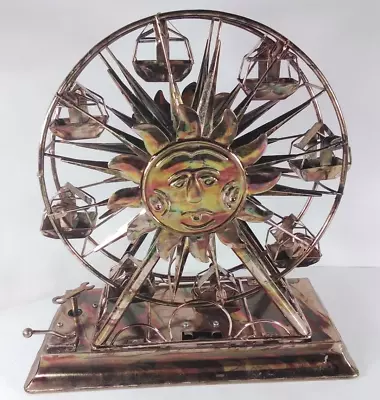 Vintage Copper Colored Metal Ferris Wheel Music Box  Toyland  Tune #31424 • $10