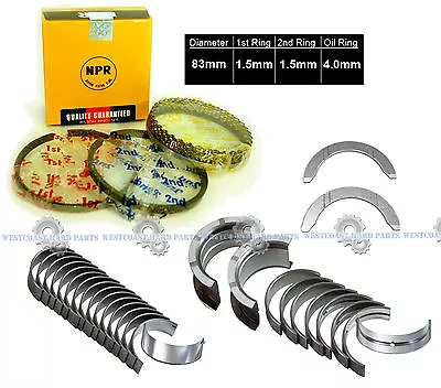$215.13 • Buy 85-88 2.8L Toyota Cressida 5MGE Engine Rings Main Rod Bearings Thrust Washer