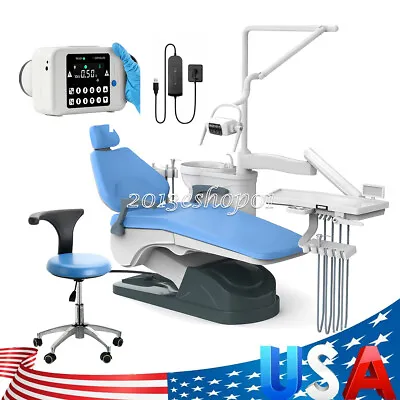 Dental Unit Chair Hard Leather+Dentist Stool/ Xray Digital Machine+X-Ray Sensor • $660