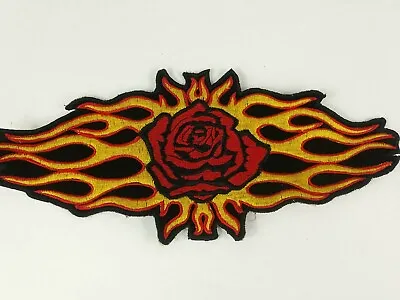 Vintage Motorcycle Patch 10x4.5 Lady Rose Flame Motorcycle Patch Never Used Look • $16.99