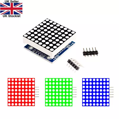 £4.46 • Buy 8x8 3mm/5mm Dot Matrix Display Red/Full Color RGB LED MAX7219 DIY Kit F/ Arduino