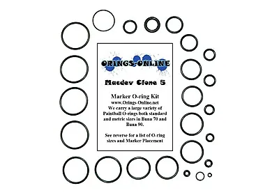 Macdev Clone 5 Paintball Marker O-ring Oring Kit X 4 Rebuilds / Kits • $15.95