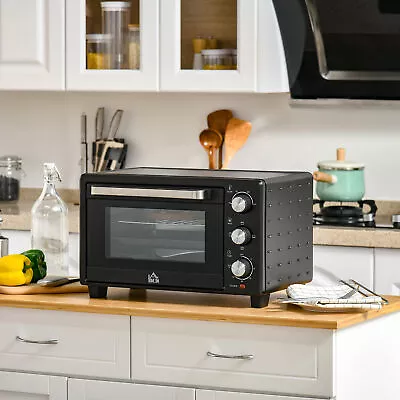 Mini Oven 21L Countertop Electric Toaster Oven W/ Adjustable Temp Timer Black • £49.99