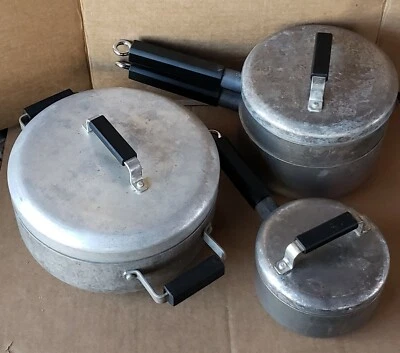 £48.70 • Buy Vintage MEYER. Aluminum Cookwlare Sauce Pan Double Boiler Stock Pot, Rare
