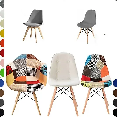 £34 • Buy Eiffel Style Dining Chairs Armchair Patchwork  Office  Retro