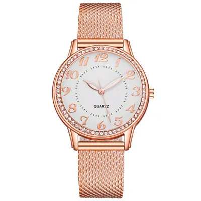 Women's Business Watches Quartz Watch Stainless Steel Dial Casual Bracele Watch • $13.74