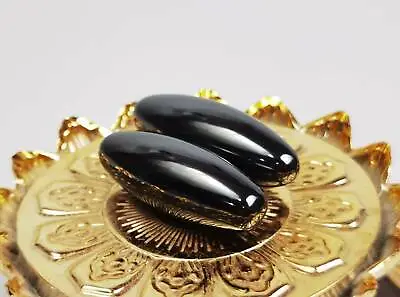 2 Pcs Black Torpedo MAGNETIC Leklai Amulet Magic Lucky Gambling Stone Attraction • $34.74