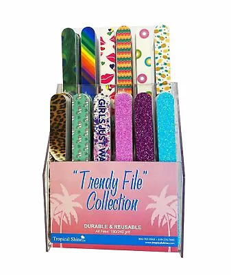 Tropical Shine Nail File Medium 180/Fine 240 Grit. Emery Boards. Pack Of 6 Pcs  • $13.99