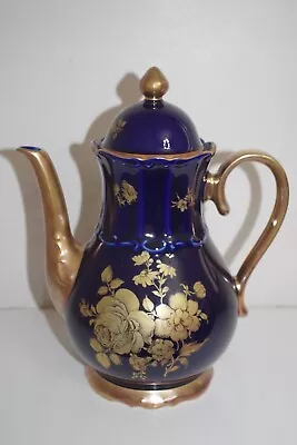 AA Echt Cobalt BAREUTHER Waldsassen NEW Coffee / Tea Pot Bavaria Germany Floral • $110.40