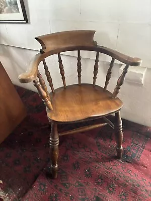 Antique Smokers Bow Chair Captains Chair Carver • £145