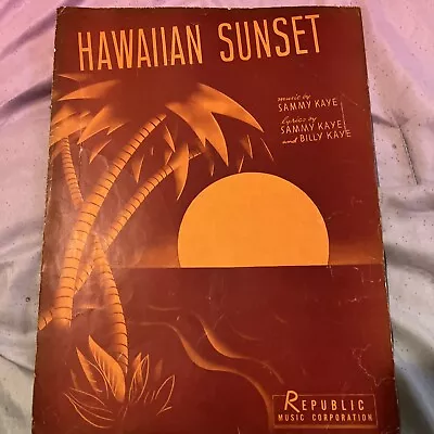 Oahu Publishing Co Sheet Music - Hawaiian Sunset - For Guitar • $2.50