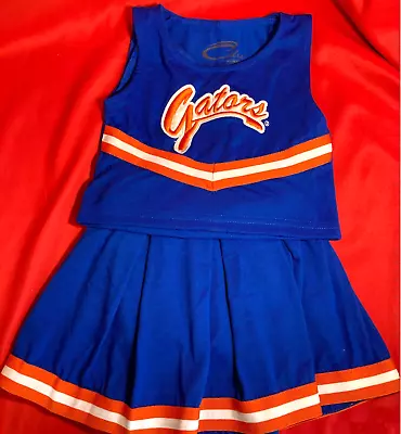 Vintage Florida Gators Cheerleading Outfit 3T Toddler Blue Orange UF Costume • $22.99