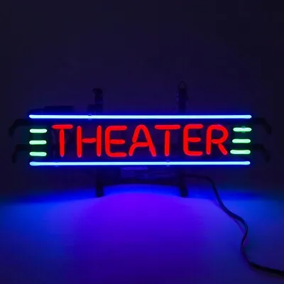 Red   THEATER  Custom Neon  Artwork Vintage Neon Signs Wall Decor 14  • $81.69