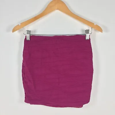 $19.95 • Buy Pull And  Bear Womens Skirt Size S Magenta Purpl Mini Stretch Solid 026987