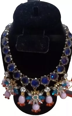 J. Crew Multi Color Crystal Statememt Collar Necklace • $39.99