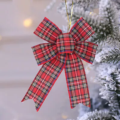 Christmas Bows Rustic Durable Decorative Christmas Hanging Ornament Colorfast • $23.21