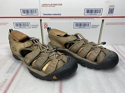Mens KEEN NEWPORT H2 Waterproof Brown Leather Sandals Size 11.5 • $14.99