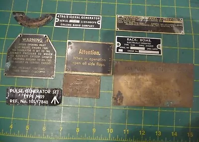 MOD Aviation Aeroplane Related Parts Name Plate Plaques         • $16.41